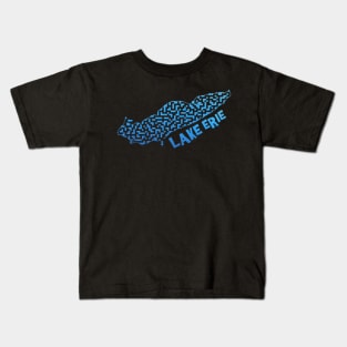 Lake Erie Outline Maze & Labyrinth Kids T-Shirt